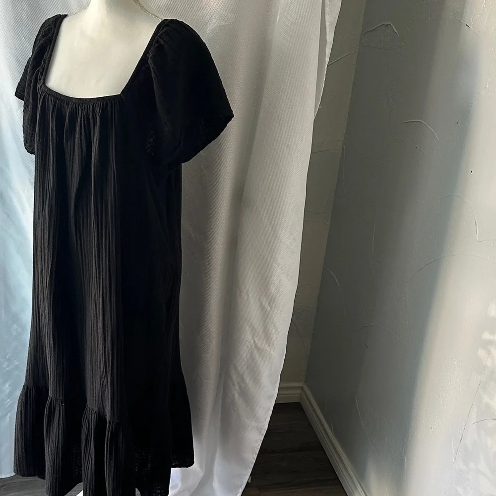 ✨ Black Cotton Madi Dress with Pockets – Size XXL - Picture 4 of 9
